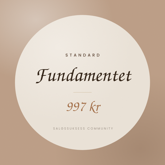 Fundamentet: Standard, 997 kr i året